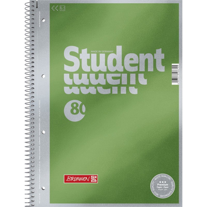 BRUNNEN Premium-Collegeblock · DIN A4 · Lineatur 20 · blanko