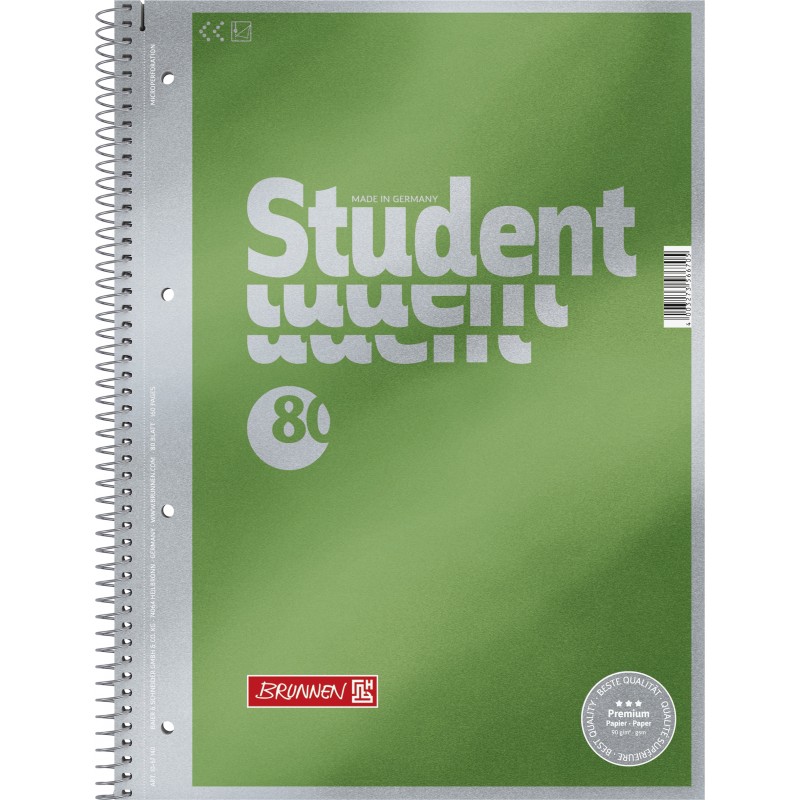 BRUNNEN Premium-Collegeblock · DIN A4 · Lineatur 20 · blanko