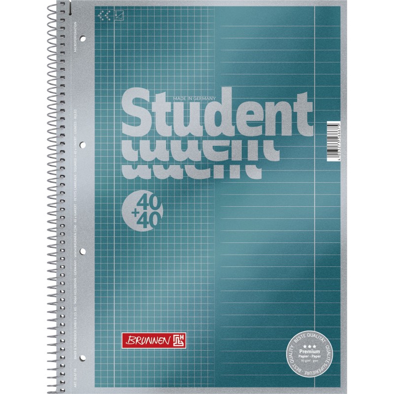 BRUNNEN Duo-Premium-Collegeblock · DIN A4 · Lineatur 27+28