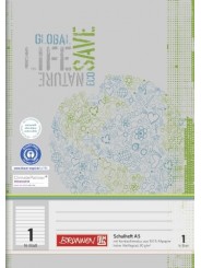 BRUNNEN Schulheft · DIN A5 · Lineatur 1 · 16 Blatt · Umweltpapier