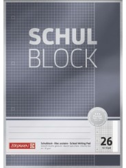 BRUNNEN Schulblock · DIN A4 · Lineatur 26 · 50 Blatt · Premium