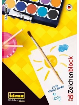 Kopfgeleimter Zeichenblock DIN A2 mit 120g/m² Papier · 10 Blatt