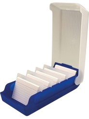 helit · Lernkarteikasten · "the beebox" · DIN A7 · blau