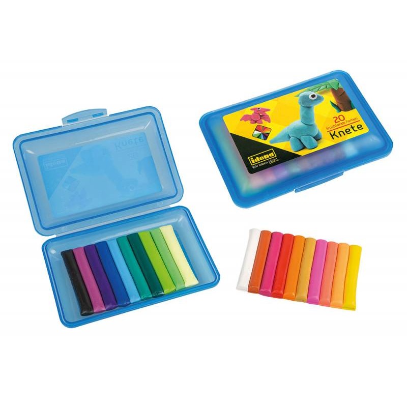 Farben   wiederverschließbare Kunststoffbox Schule Stylex  Knete  20 Stangen