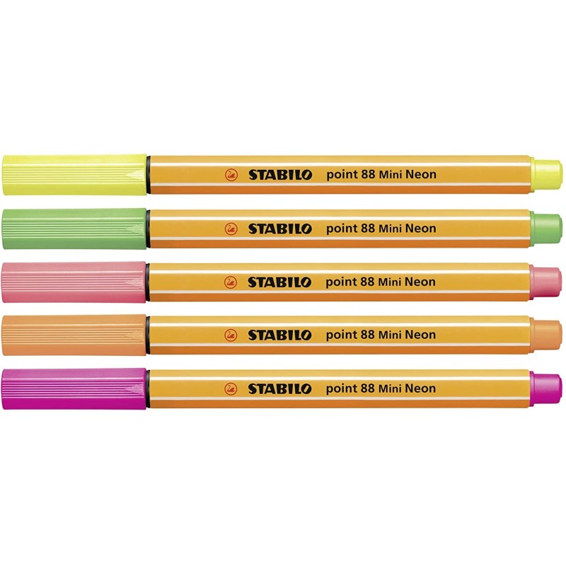 STABILO® Tintenschreiber point 88 mini · NEON · Etui mit 6 Stiften