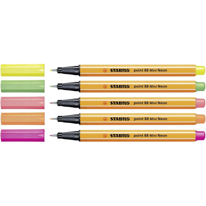 STABILO® Tintenschreiber point 88 mini · NEON · Etui mit 6 Stiften