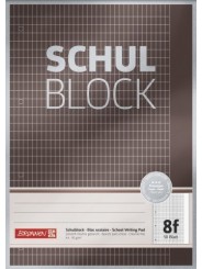 BRUNNEN Schulblock · DIN A4 · Lineatur 8f · 50 Blatt · Premium