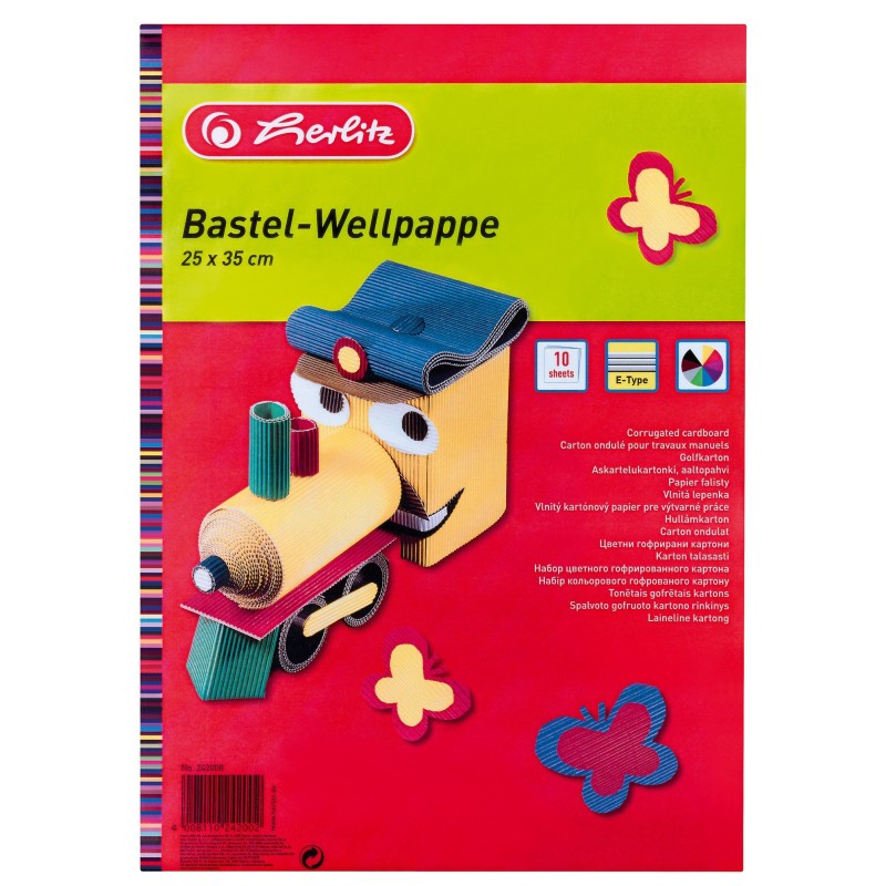 Herlitz Bastelwellpappe · 25x35 cm · 10 Blatt