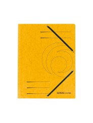 Herlitz Einschlagmappe / Jurismappe Colorspan · mit Gummizug · Colorspan-Karton, 355 g/qm · gelb