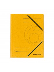 Herlitz Einschlagmappe / Jurismappe Colorspan · mit Gummizug · Colorspan-Karton, 355 g/qm · gelb