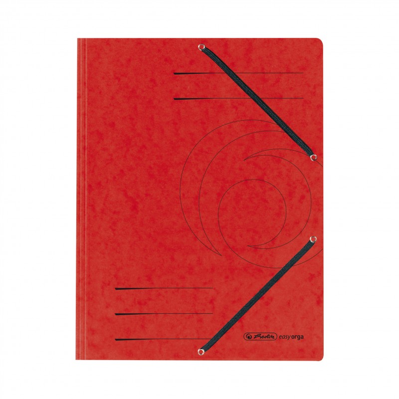 Herlitz Einschlagmappe / Jurismappe Colorspan · mit Gummizug · Colorspan-Karton, 355 g/qm · rot
