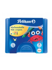 Pelikan Wachsmalstift  655/10 · mit Schiebehülse ·  Box mit 10 Stück + 1 Schaber