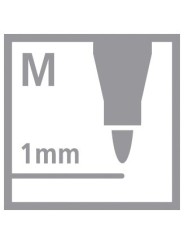 STABILO® Folienstift STABILO® OHPen universal · Medium (M) 1 mm · wasserlöslich · Etui mit 4 Stiften