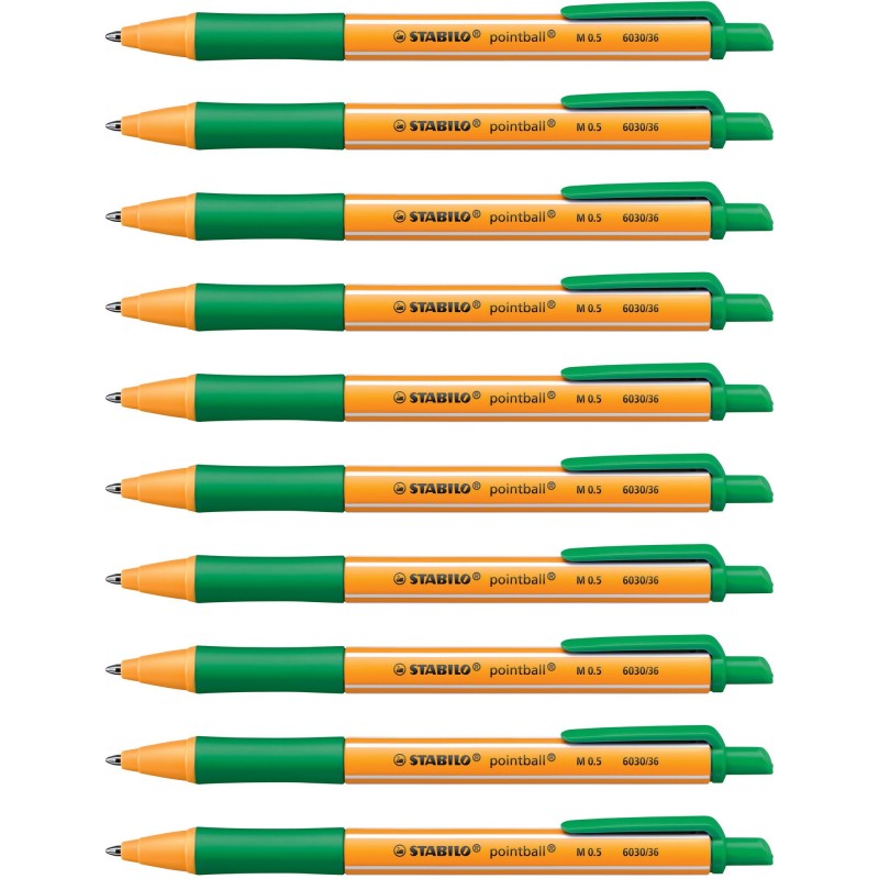 STABILO® Kugelschreiber STABILO® pointball® · Druckmechanik · 0,5 mm · grün