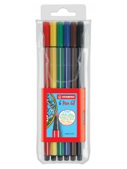 STABILO® Premium-Filzstift STABILO® Pen 68 Etui · mit 6 Farben