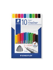 STAEDTLER® Feinschreiber triplus® fineliner · ca. 0,3 mm · Karton-Kissenetui mit 10 Farben