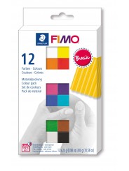 copy of FIMO® soft ofenhärtende STAEDTLER® Modelliermasse - Kartonetui mit 12 sortierten Basic-Farben, 12 Halbblöcke à 25g
