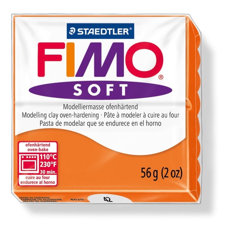 FIMO® soft ofenhärtende STAEDTLER® Modelliermasse - 57g - orange mandarine - 8020-42