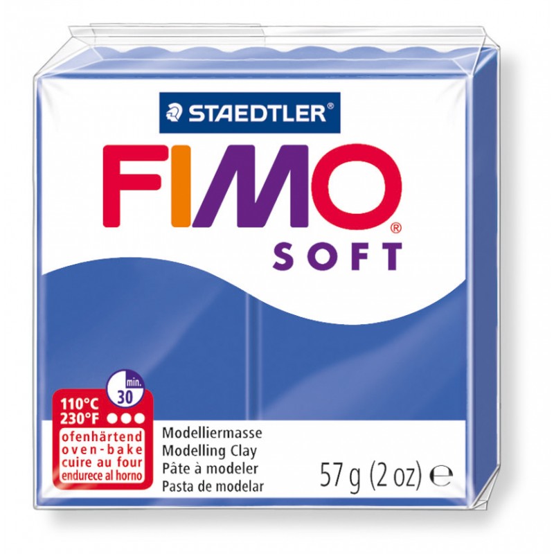 FIMO® soft ofenhärtende STAEDTLER® Modelliermasse - 57g - brilliantblau - 8020-33
