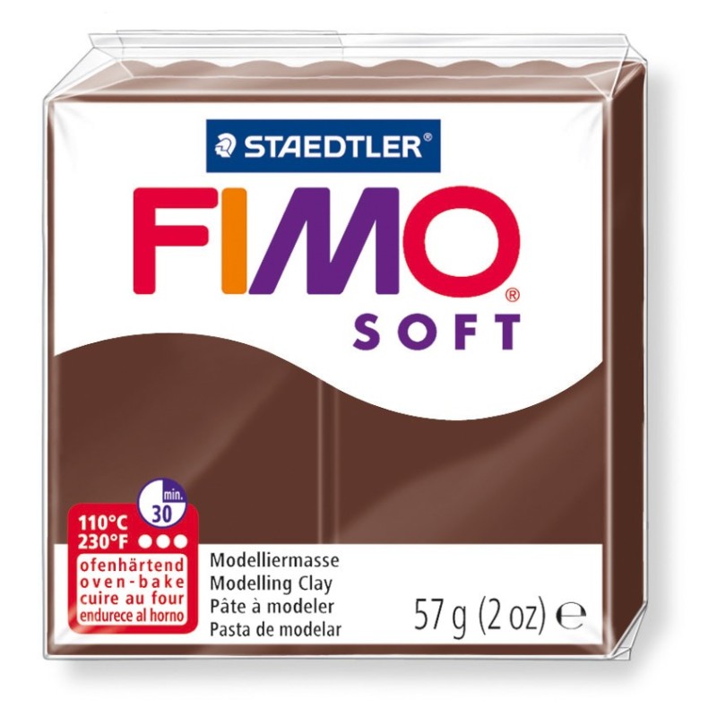 FIMO® soft ofenhärtende STAEDTLER® Modelliermasse - 57g - schoko braun- 8020-75