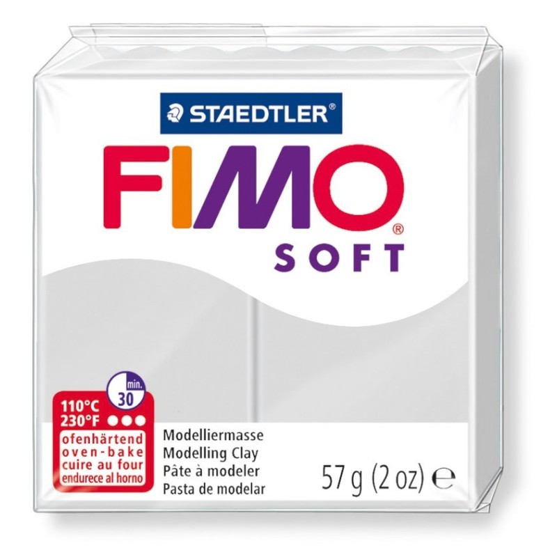 FIMO® soft ofenhärtende STAEDTLER® Modelliermasse - 57g - delfingrau - 8020-80