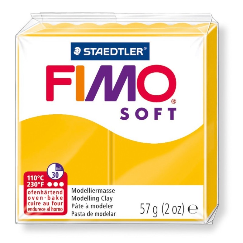 FIMO® soft ofenhärtende STAEDTLER® Modelliermasse - 57g - sonnengelb - 8020-16 FIMO® soft ofenhärtende STAEDTLER® Modelliermasse - 57g - sonnengelb - 8020-16