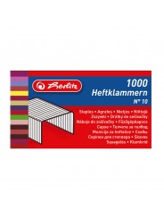herlitz Heftklammer für Büroheftgerät No.10 · verzinkt · 1.000er Schachtel  · 20 Strips à 50 Heftklammern