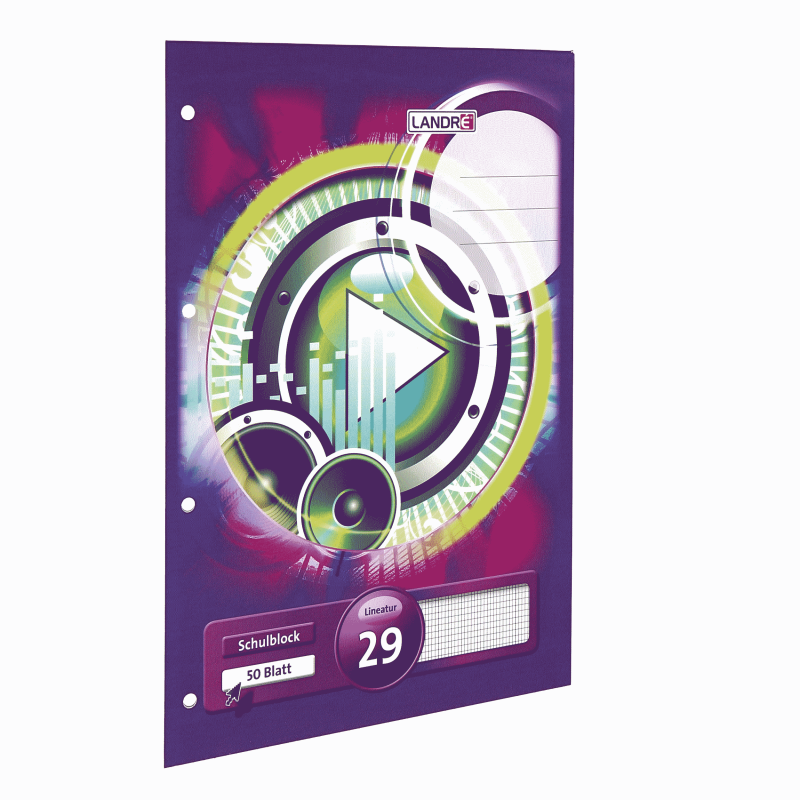 Landré Schulblock · A4 · 50 Blatt · Lineatur 29 · rautiert · Doppelrand