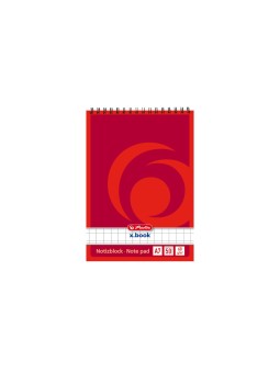 herlitz Spiralnotizblock · DIN A7 · 50 Blatt · kariert