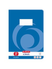 Herlitz Schulheft A4 · Lineatur 37 (liniert Doppelrand, gelocht, perforiert) · 80 g/m² · 16 Blatt