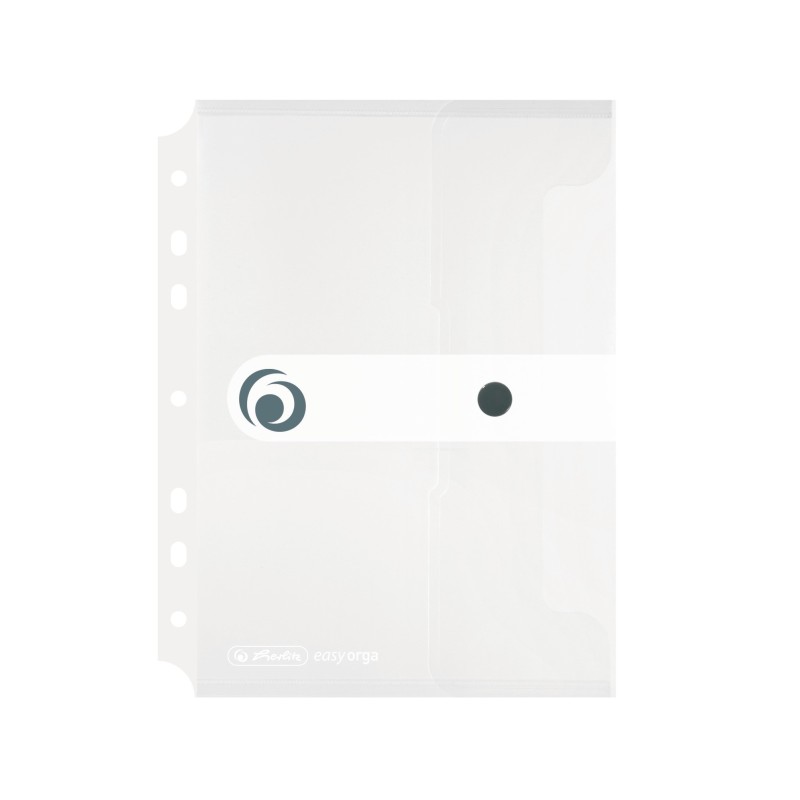 Herlitz Dokumententasche zum Abheften · easy orga to to · für DIN A5 · transparent · mit Druckknopfverschluss