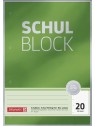 BRUNNEN Schulblock · A4 unlininiert · Lineatur 20 · 50 Blatt Premium