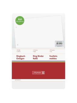 BRUNNEN Ringbucheinlagen · DIN A4 · blanko · Lineatur 20 · 50 Blatt