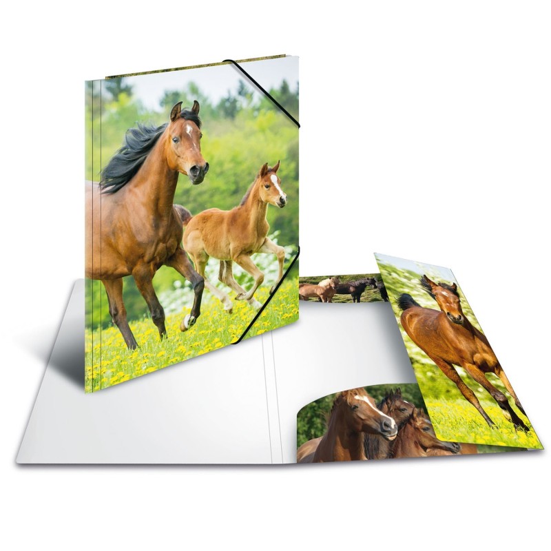 HERMA Kunstmappe Sammelmappe · A3 · PP · Tiere · Pferde