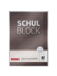BRUNNEN Schulblock · DIN A4 · Lineatur 8f · 50 Blatt · Premium