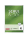 BRUNNEN Schulblock · A4 unlininiert · Lineatur 20 · 50 Blatt Premium