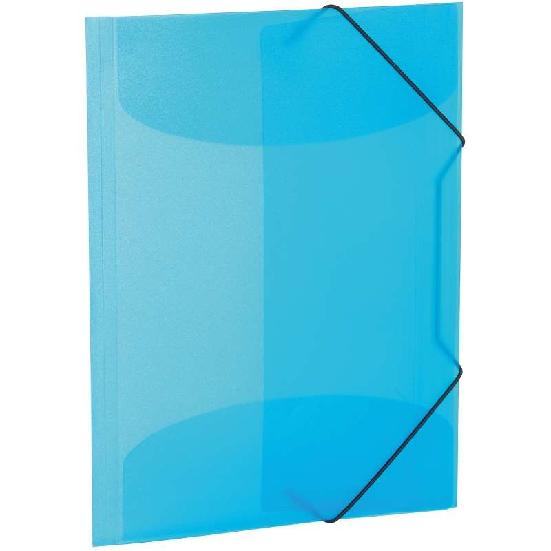 transluzent blau Farbe Gummizugmappe DIN A4 Eckspanner 