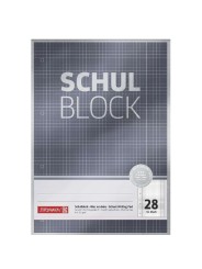 BRUNNEN Schulblock · DIN A4 · Lineatur 28 · 50 Blatt · Premium
