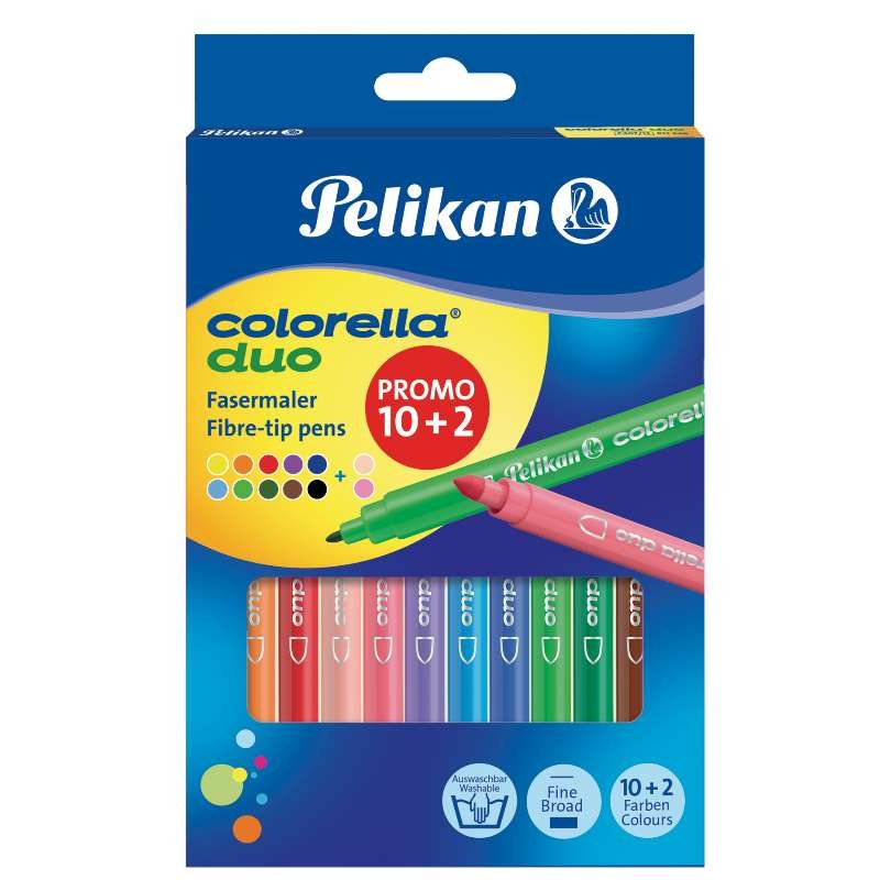 Pelikan Fasermaler Colorella® duo C 407/12 · sortiert · 12 Farben