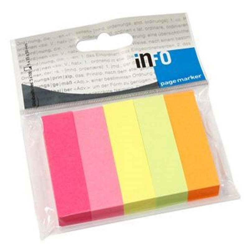 AMC infonotes Pagemarker 15 x 50mm 5 Farben à 100 Blatt