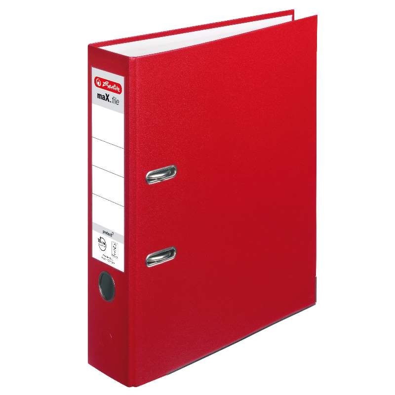 Herlitz Ordner A4 · breit (8cm)  · maX.file protect · rot