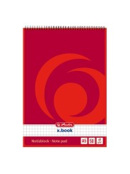 herlitz Spiralnotizblock · DIN A5 · 50 Blatt · kariert