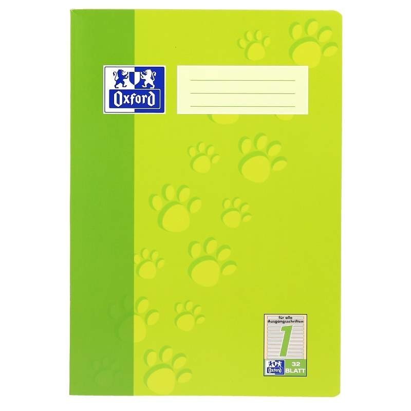 Oxford Doppelheft A4 · Lineatur 1 · 90 g/m²  · 32 Blatt