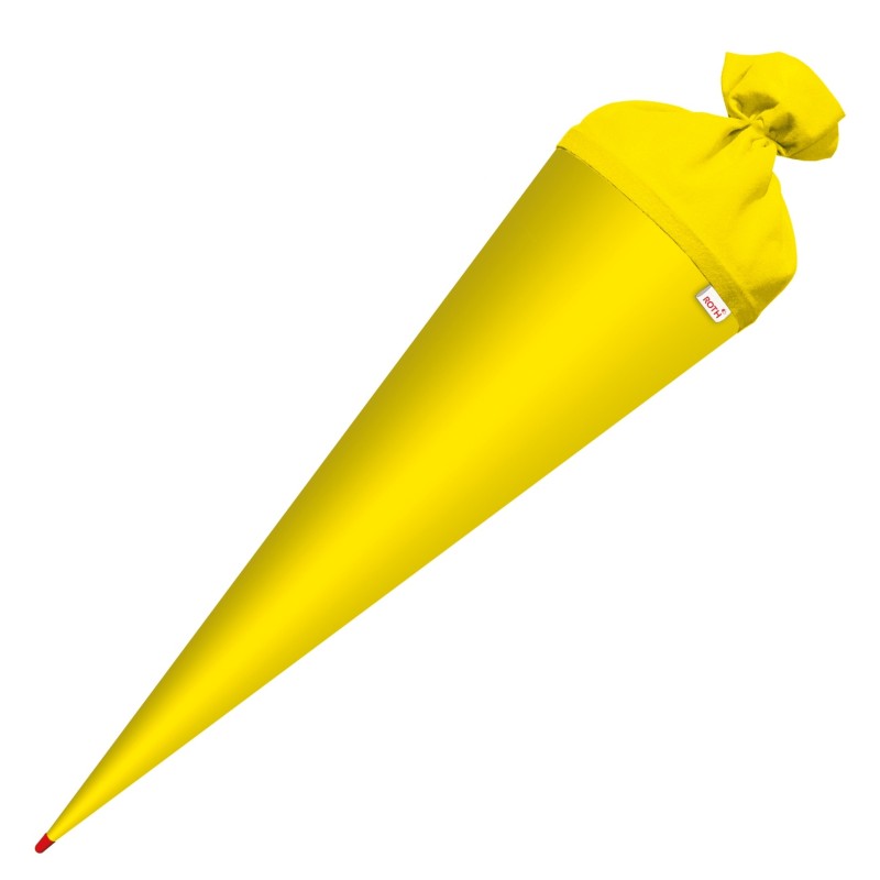 Roth Schultütenrohling · mit Filzverschluss · 70cm · gelb