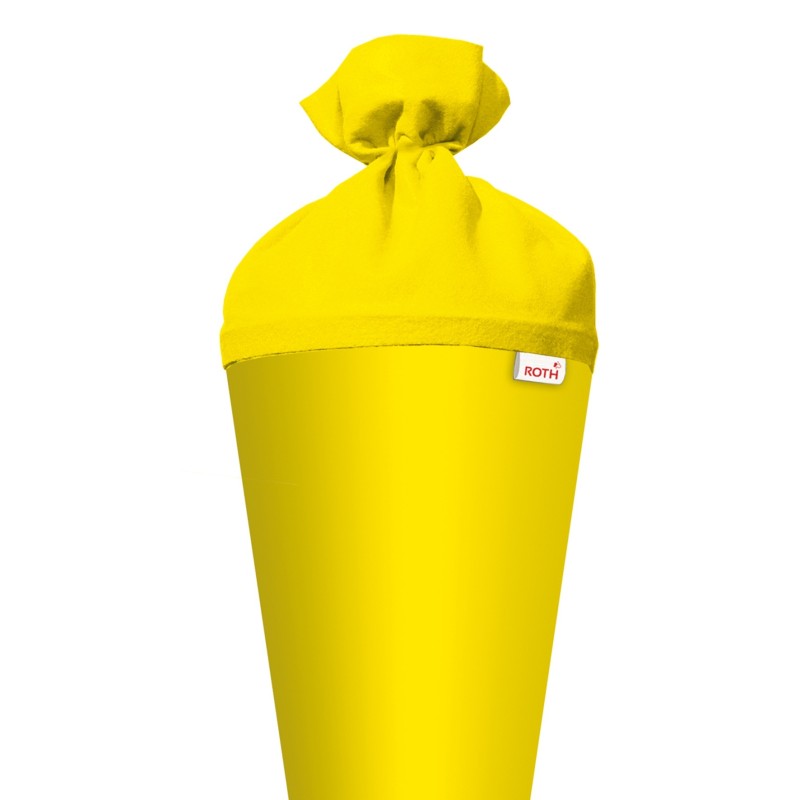 Roth Schultütenrohling · mit Filzverschluss · 70cm · gelb