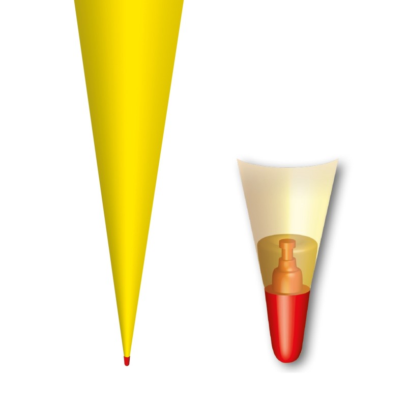Roth Schultütenrohling · mit Filzverschluss · 70cm · gelb