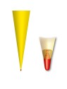 Roth Schultütenrohling · mit Filzverschluss · 70cm · gelb