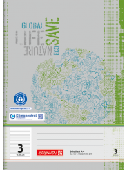 BRUNNEN Schulheft · DIN A4 · Lineatur 3 · liniert - 3. Schuljahr · ohne Rand · 16 Blatt · Umweltpapier