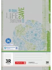 BRUNNEN Schulheft · DIN A4 · Lineatur 3R · liniert - 3. Schuljahr · MIT  RAND · 16 Blatt · Umweltpapier