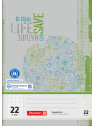 BRUNNEN Schulheft · DIN A4 · Lineatur 22 · kariert ohne Rand · 16 Blatt · Umweltpapier